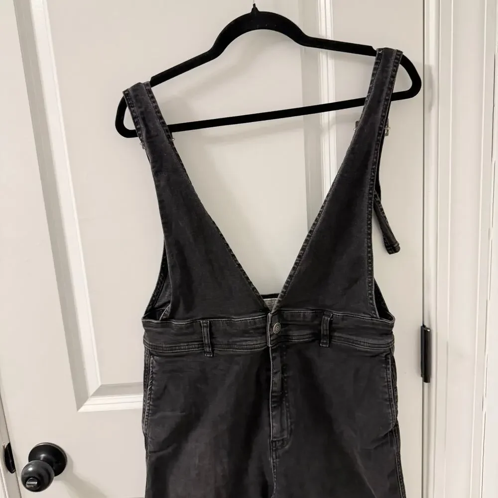 NWOT Free People Wide Leg A Line Jean Overalls Size 12